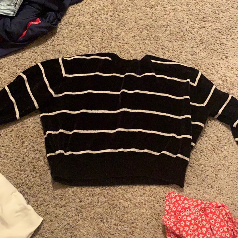 Black and white sweater